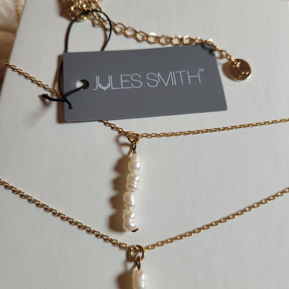 Jules Smith Gold Necklace with Faux Pearl Accents - Picture 8 of 9